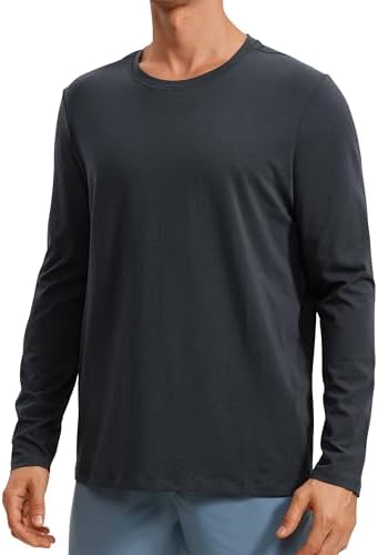 Amazon.com: CRZ YOGA Pima Cotton Long Sleeve Shirts Mysterious